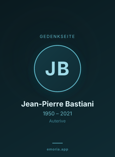Gedenkportrait von Jean-Pierre Bastiani