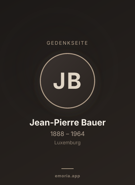 Gedenkportrait von Jean-Pierre Bauer