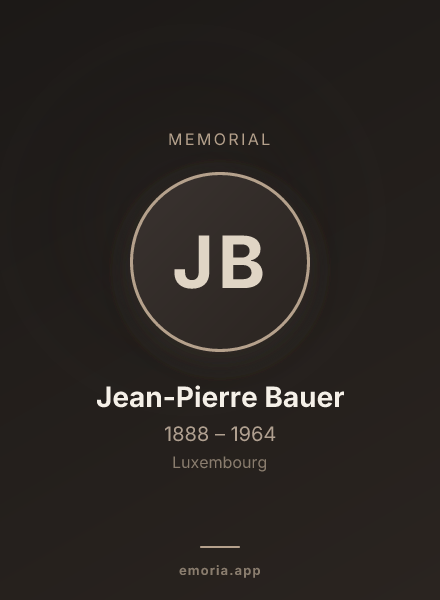 Memorial portrait of Jean-Pierre Bauer