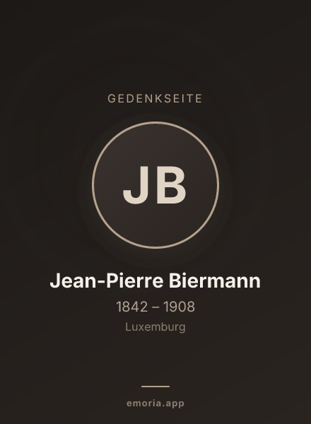 Gedenkportrait von Jean-Pierre Biermann