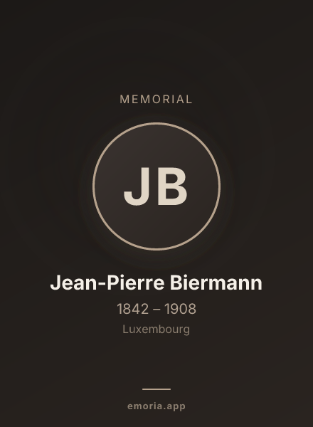 Memorial portrait of Jean-Pierre Biermann