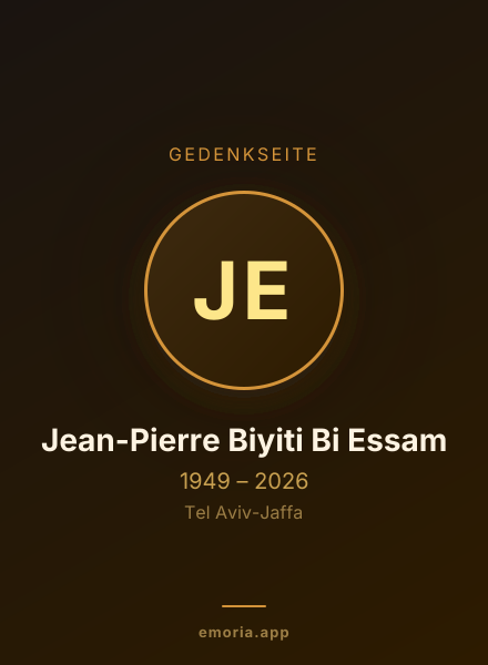 Gedenkportrait von Jean-Pierre Biyiti Bi Essam