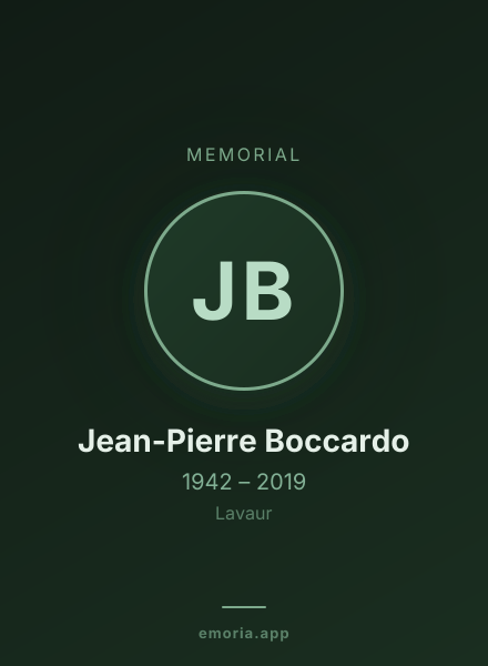 Memorial portrait of Jean-Pierre Boccardo