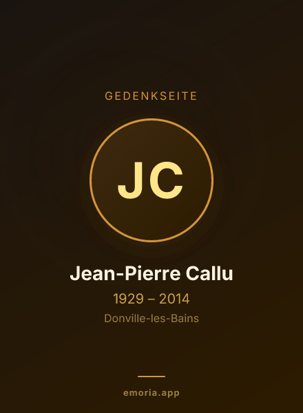 Gedenkportrait von Jean-Pierre Callu