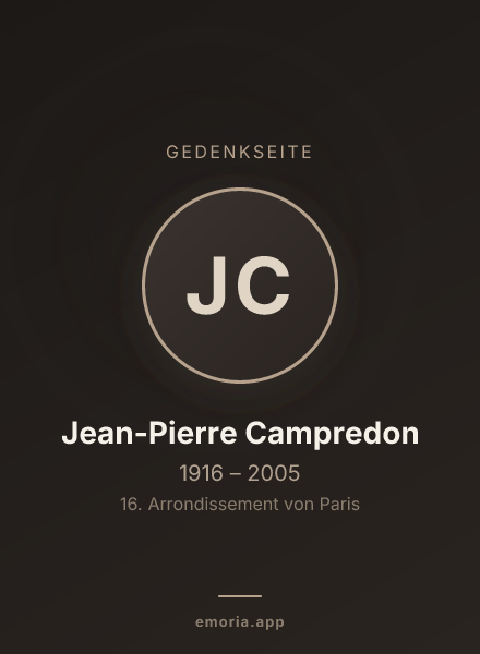 Gedenkportrait von Jean-Pierre Campredon