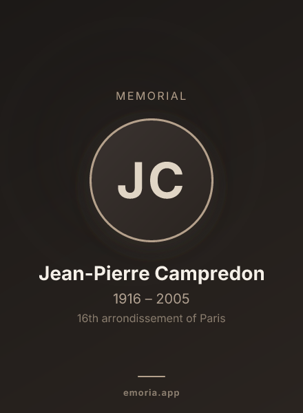 Memorial portrait of Jean-Pierre Campredon