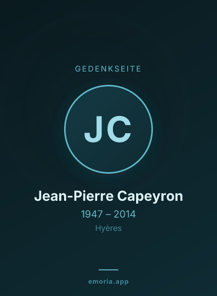 Gedenkportrait von Jean-Pierre Capeyron