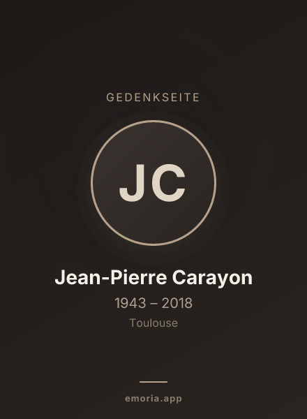 Gedenkportrait von Jean-Pierre Carayon