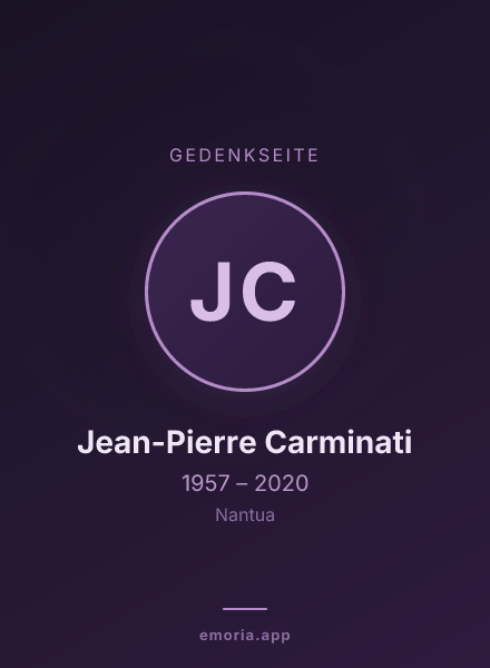 Gedenkportrait von Jean-Pierre Carminati