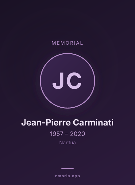 Memorial portrait of Jean-Pierre Carminati