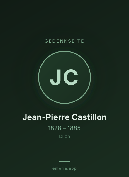 Gedenkportrait von Jean-Pierre Castillon