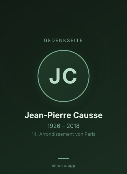 Gedenkportrait von Jean-Pierre Causse