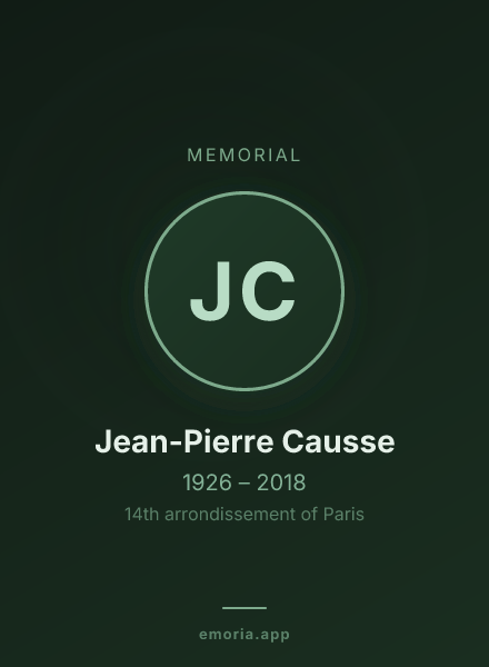 Memorial portrait of Jean-Pierre Causse