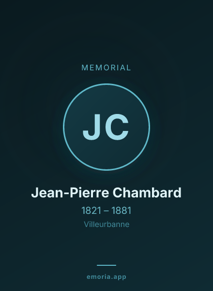 Memorial portrait of Jean-Pierre Chambard