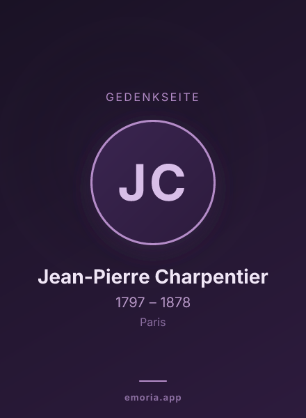 Gedenkportrait von Jean-Pierre Charpentier