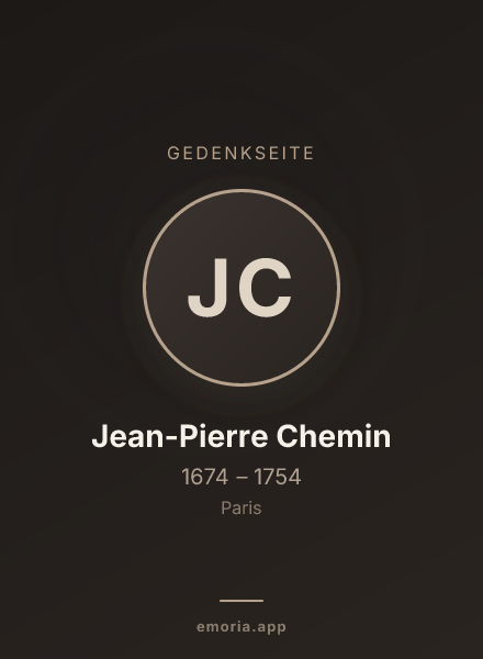 Gedenkportrait von Jean-Pierre Chemin