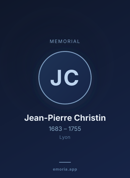Memorial portrait of Jean-Pierre Christin
