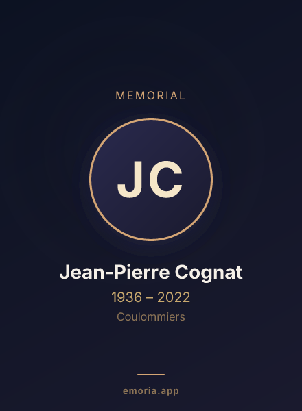 Memorial portrait of Jean-Pierre Cognat