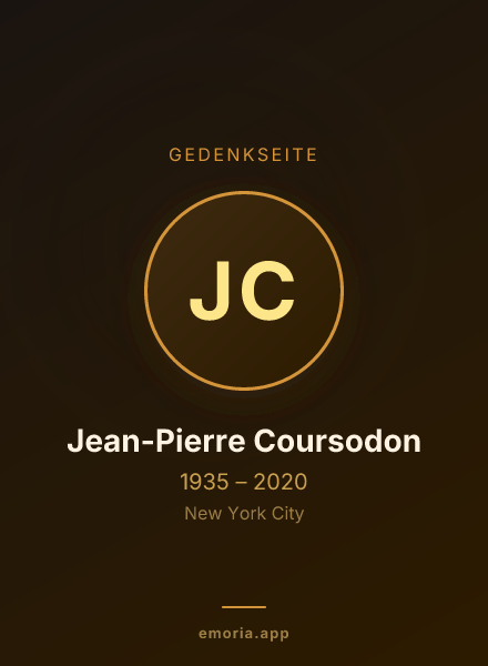 Gedenkportrait von Jean-Pierre Coursodon