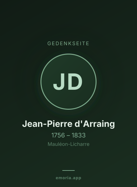 Gedenkportrait von Jean-Pierre d'Arraing