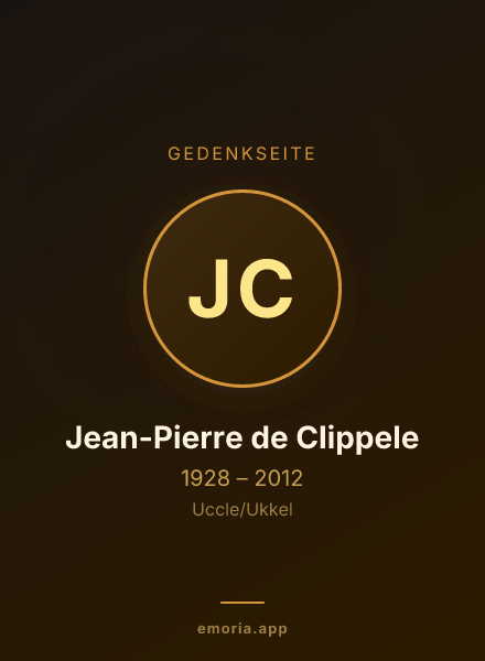 Gedenkportrait von Jean-Pierre de Clippele