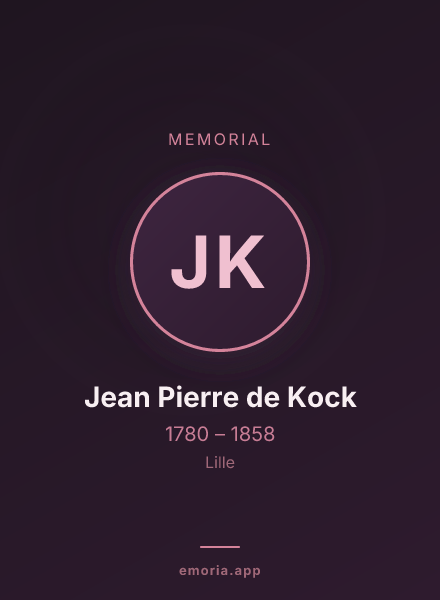 Memorial portrait of Jean Pierre de Kock