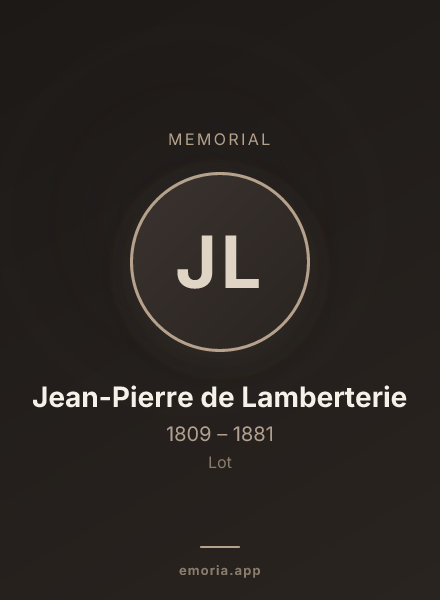 Memorial portrait of Jean-Pierre de Lamberterie