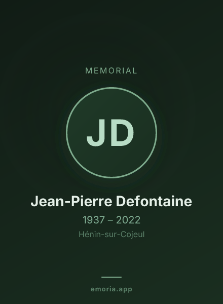 Memorial portrait of Jean-Pierre Defontaine