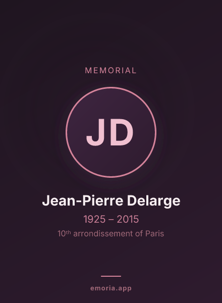 Memorial portrait of Jean-Pierre Delarge