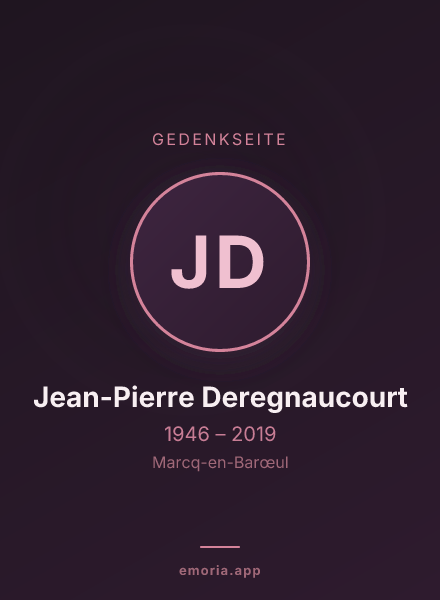 Gedenkportrait von Jean-Pierre Deregnaucourt