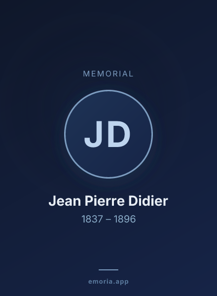 Memorial portrait of Jean Pierre Didier