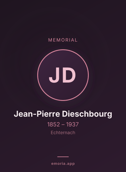 Memorial portrait of Jean-Pierre Dieschbourg