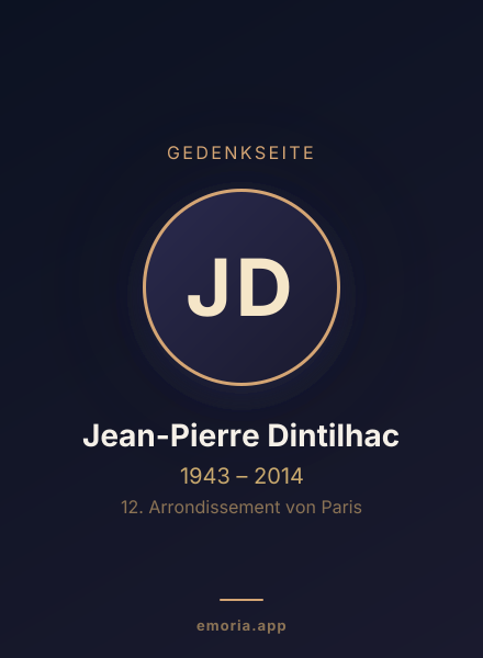 Gedenkportrait von Jean-Pierre Dintilhac