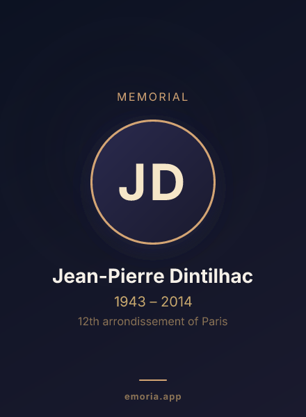 Memorial portrait of Jean-Pierre Dintilhac