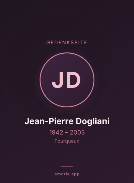 Gedenkportrait von Jean-Pierre Dogliani