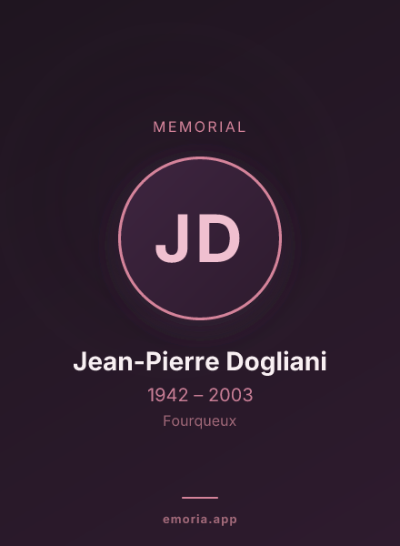 Memorial portrait of Jean-Pierre Dogliani