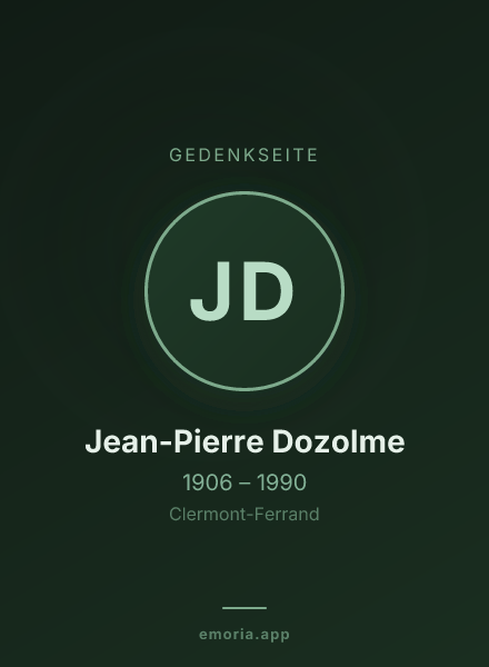 Gedenkportrait von Jean-Pierre Dozolme