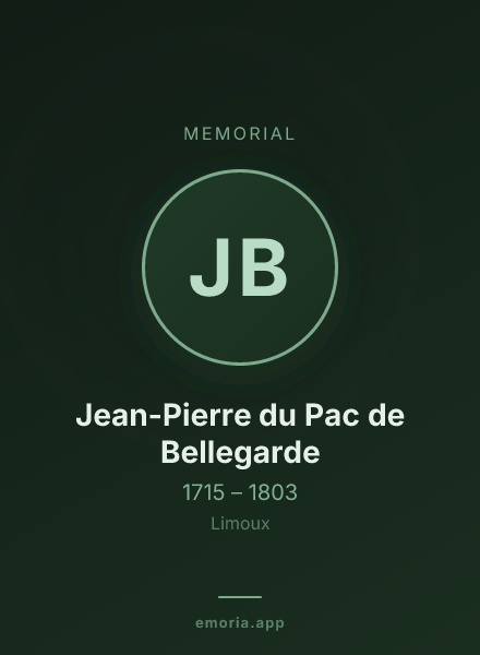 Memorial portrait of Jean-Pierre du Pac de Bellegarde