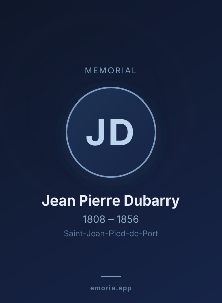 Memorial portrait of Jean Pierre Dubarry