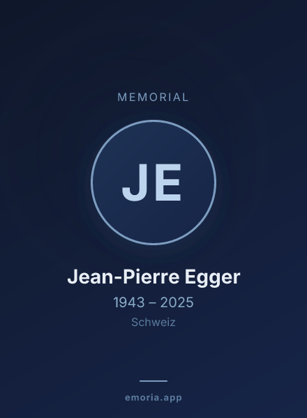 Memorial portrait of Jean-Pierre Egger