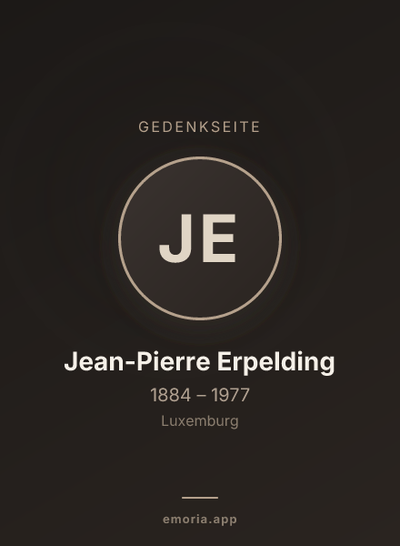 Gedenkportrait von Jean-Pierre Erpelding