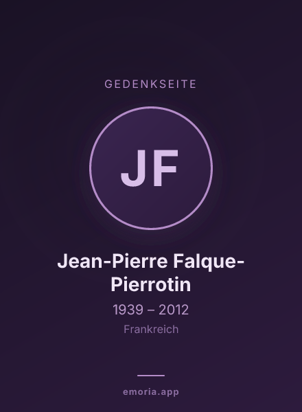 Gedenkportrait von Jean-Pierre Falque-Pierrotin