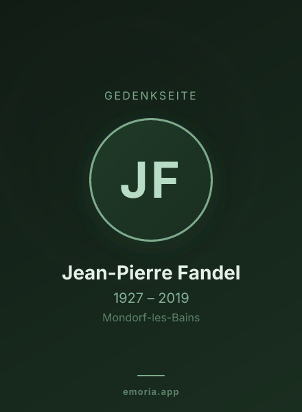 Gedenkportrait von Jean-Pierre Fandel