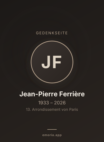 Gedenkportrait von Jean-Pierre Ferrière