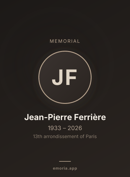 Memorial portrait of Jean-Pierre Ferrière