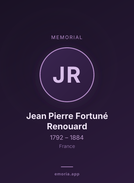 Memorial portrait of Jean Pierre Fortuné Renouard