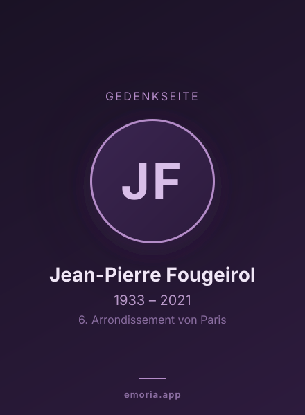 Gedenkportrait von Jean-Pierre Fougeirol