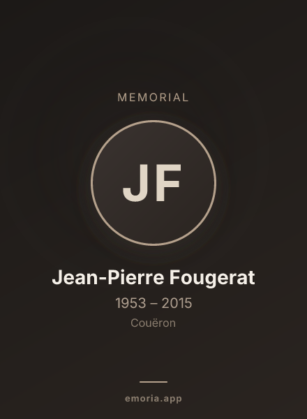 Memorial portrait of Jean-Pierre Fougerat