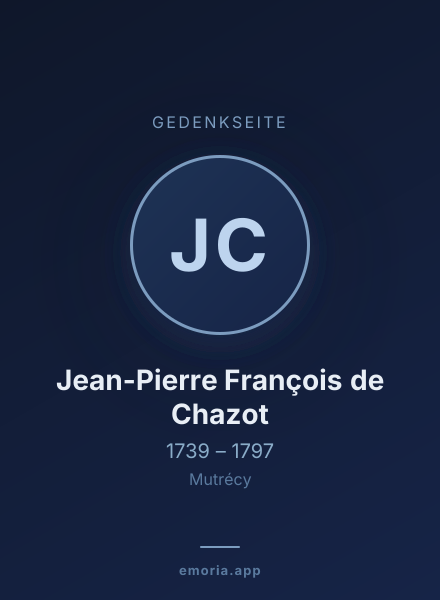 Gedenkportrait von Jean-Pierre François de Chazot