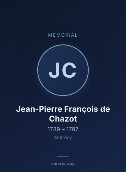 Memorial portrait of Jean-Pierre François de Chazot